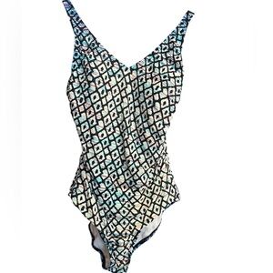 Speedo one piece swimsuit women's size 12 Quick Dry Beach Athletic Swim black